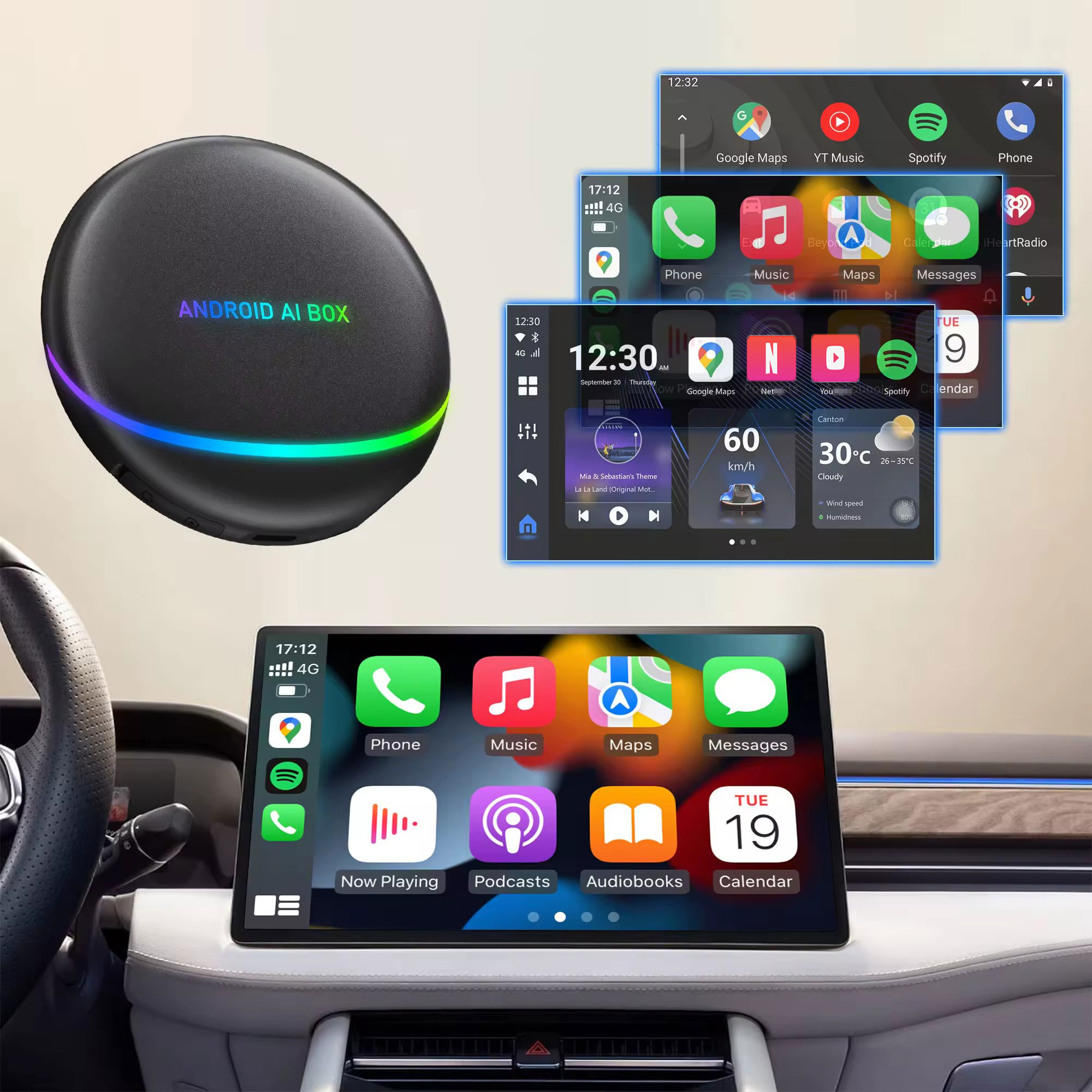 Smart Home Orvibo - Carplay TV AI Box sans fil,