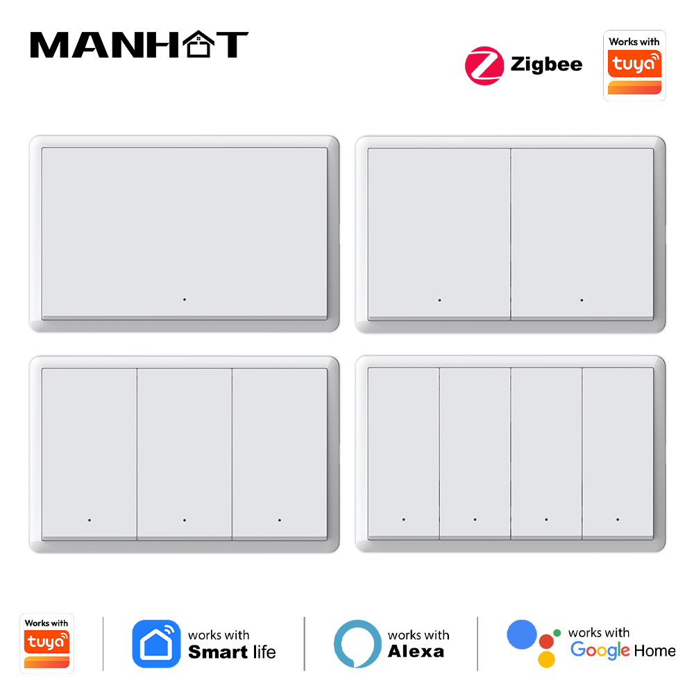 Smart Home For Living - Interrupteur intelligent Manhot Zigbee, pas de