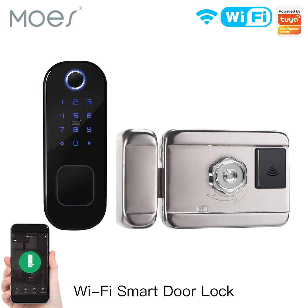 Smart Home Network - MOES-Serrure Intelligente Tuya à Empreintes Digitales,