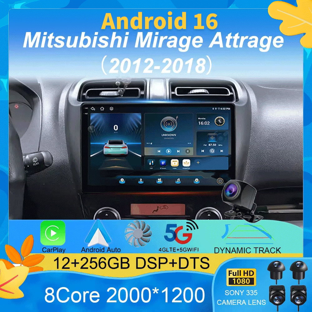 Smart Home Orvibo - Autoradio Android 16 pour Mitsubishi Mirage