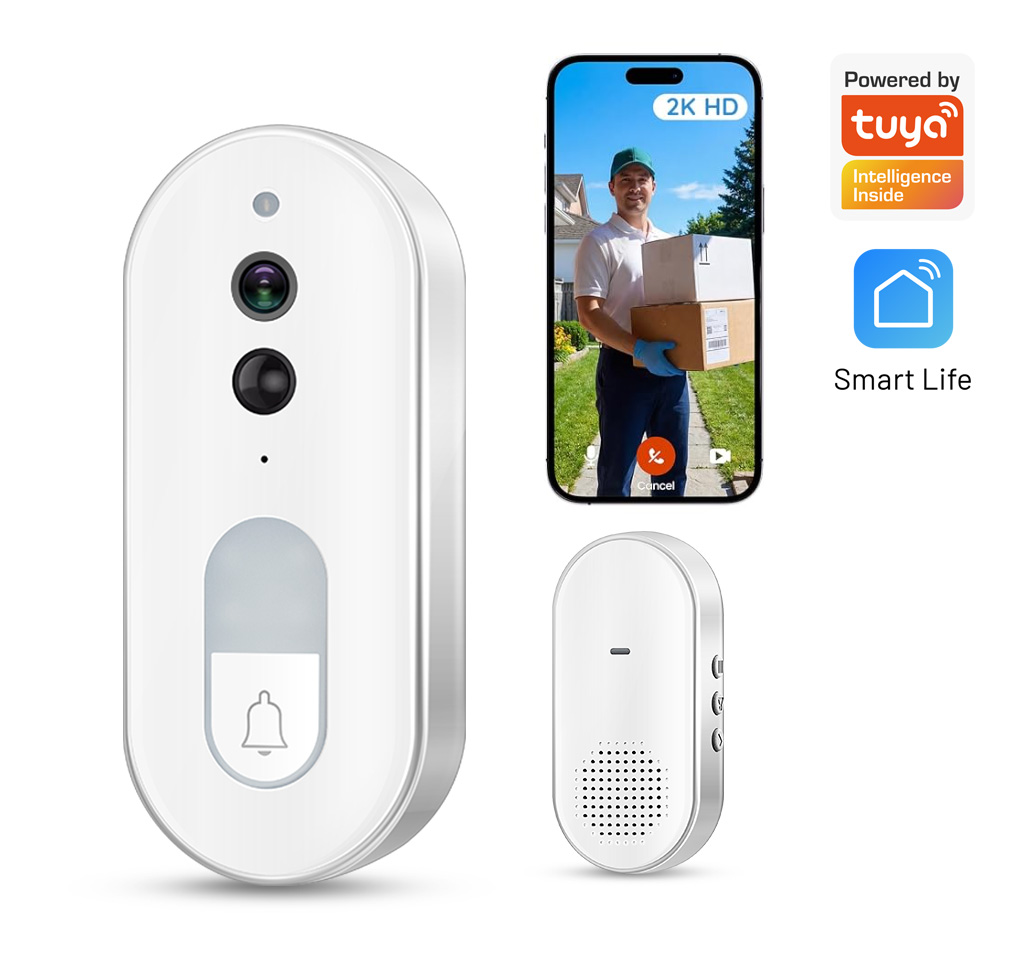 Smart Home Cctv Camera - Sonnette vidéo intelligente Tuya, sans fil,