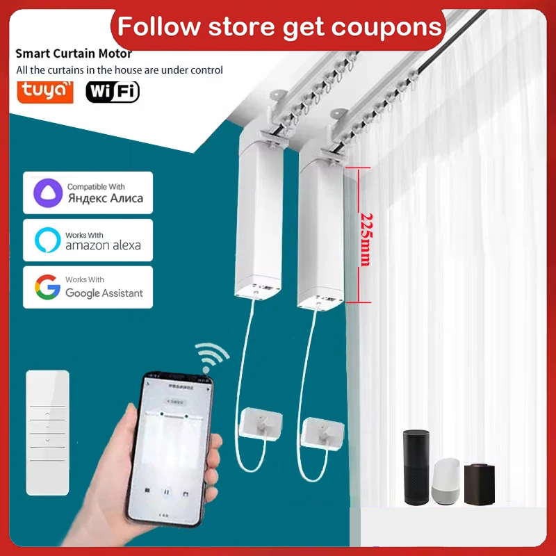 Smart Home Mod - Moteur de rideau WiFi Tuya pour