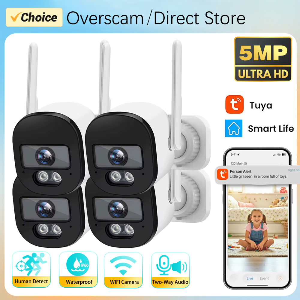 Smart Home Cctv Camera - Caméra Bullet Tuya Extérieure 5MP 2.4G