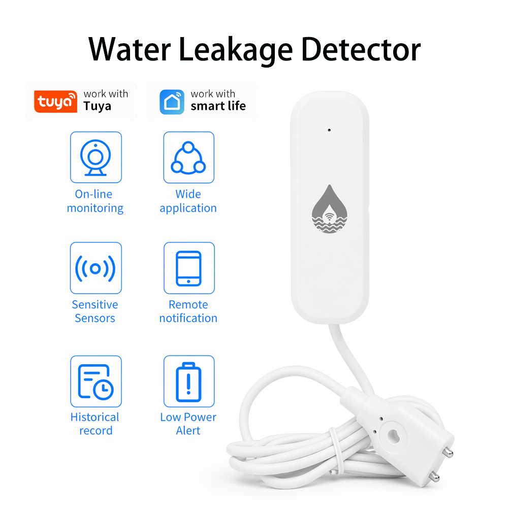 Smart Home Network - Capteur d'alarme de fuite d'eau WiFi/Zigbee