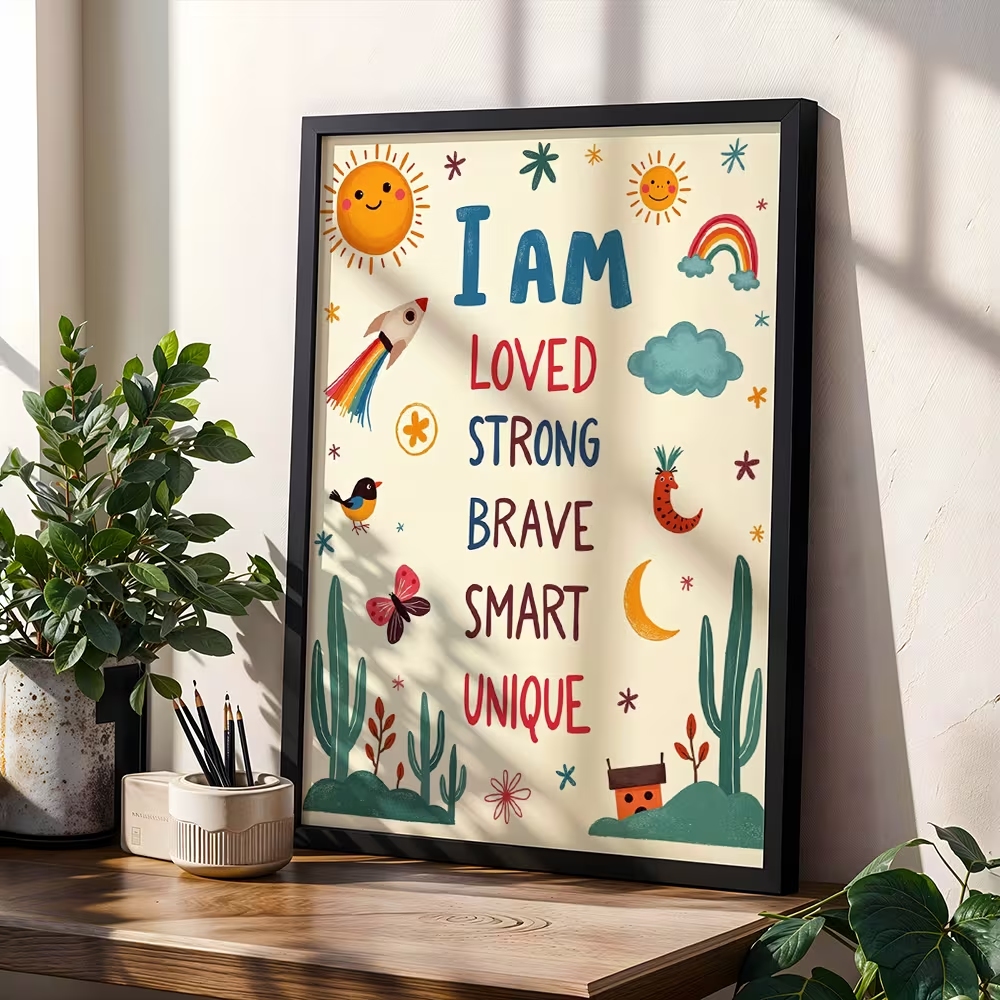 Smart Home Poster - Art mural coloré « I Am