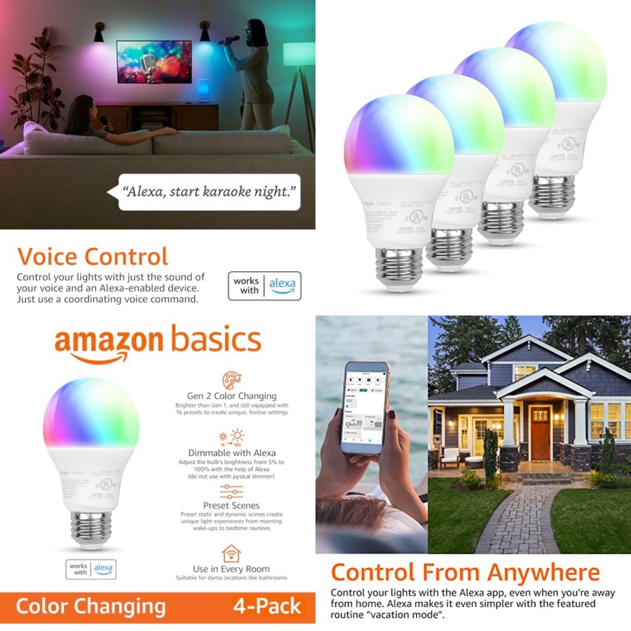 Smart Bulb - Ampoule LED intelligente A19, 9W équivalent