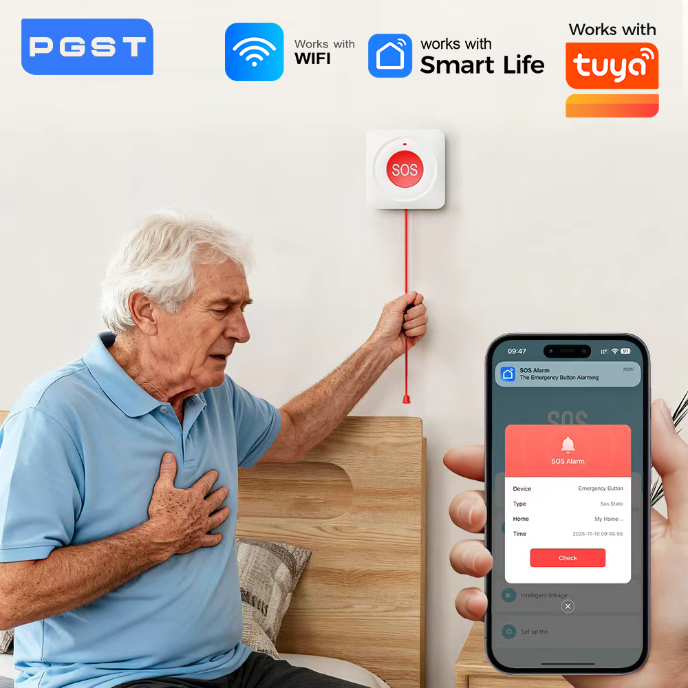 Smart Home Network - Bouton d'urgence WIFI Zigbee SOS compatible