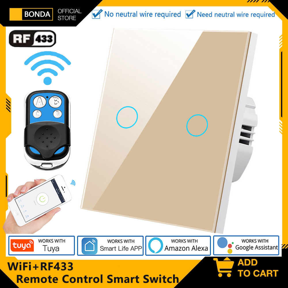 Smart Home Lighting Control - Tuya EU WiFi + RF433 commutateur
