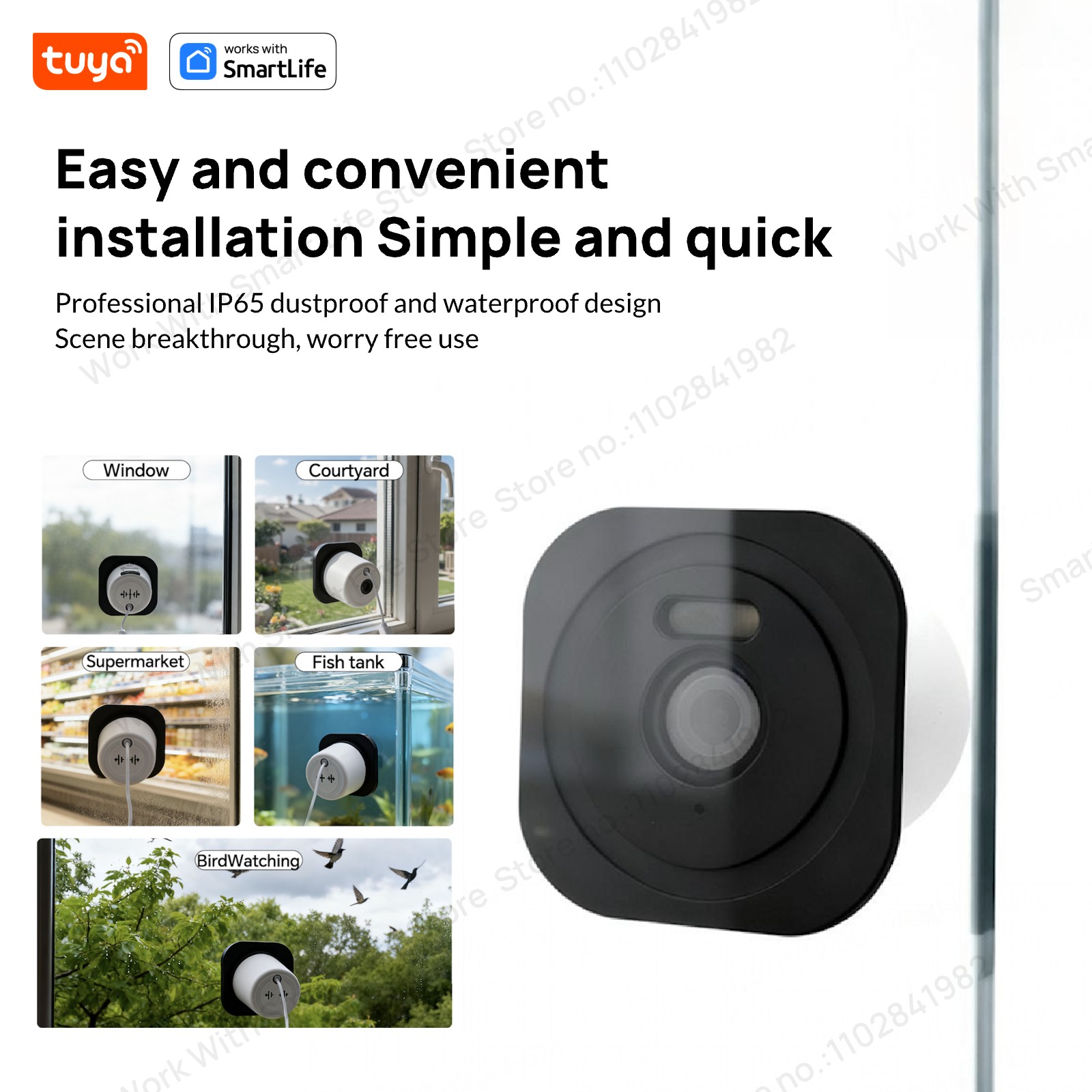 Caméra de fenêtre Tuya 3MP 2K, - Smart Home Cctv Camera avis et prix