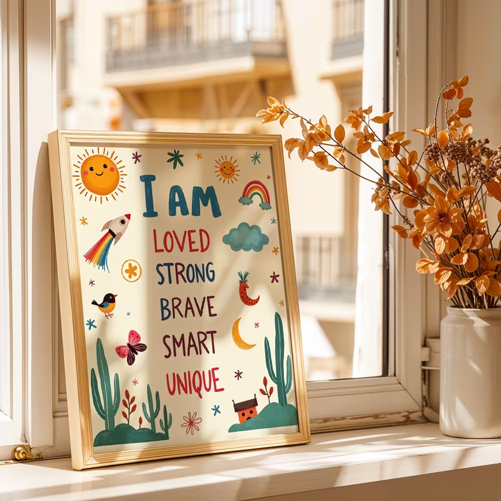 Art mural coloré « I Am Loved  - Smart Home Poster avis et prix