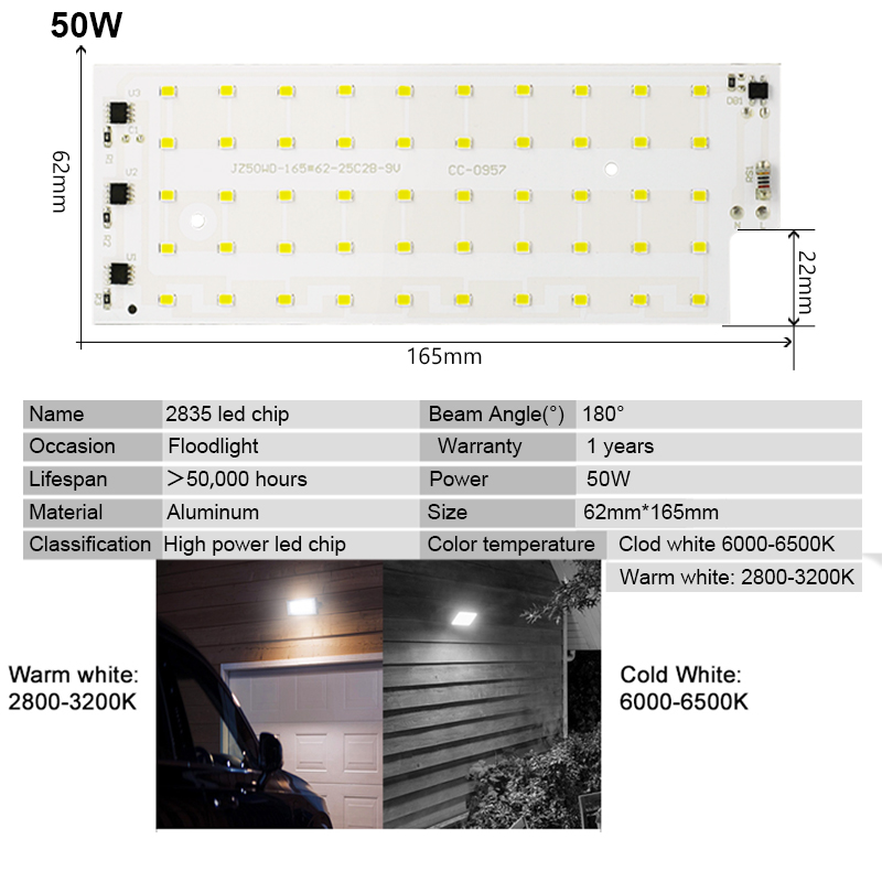 2 pcs/lot 50 W lampe à LED per - Smart Bulb avis et prix