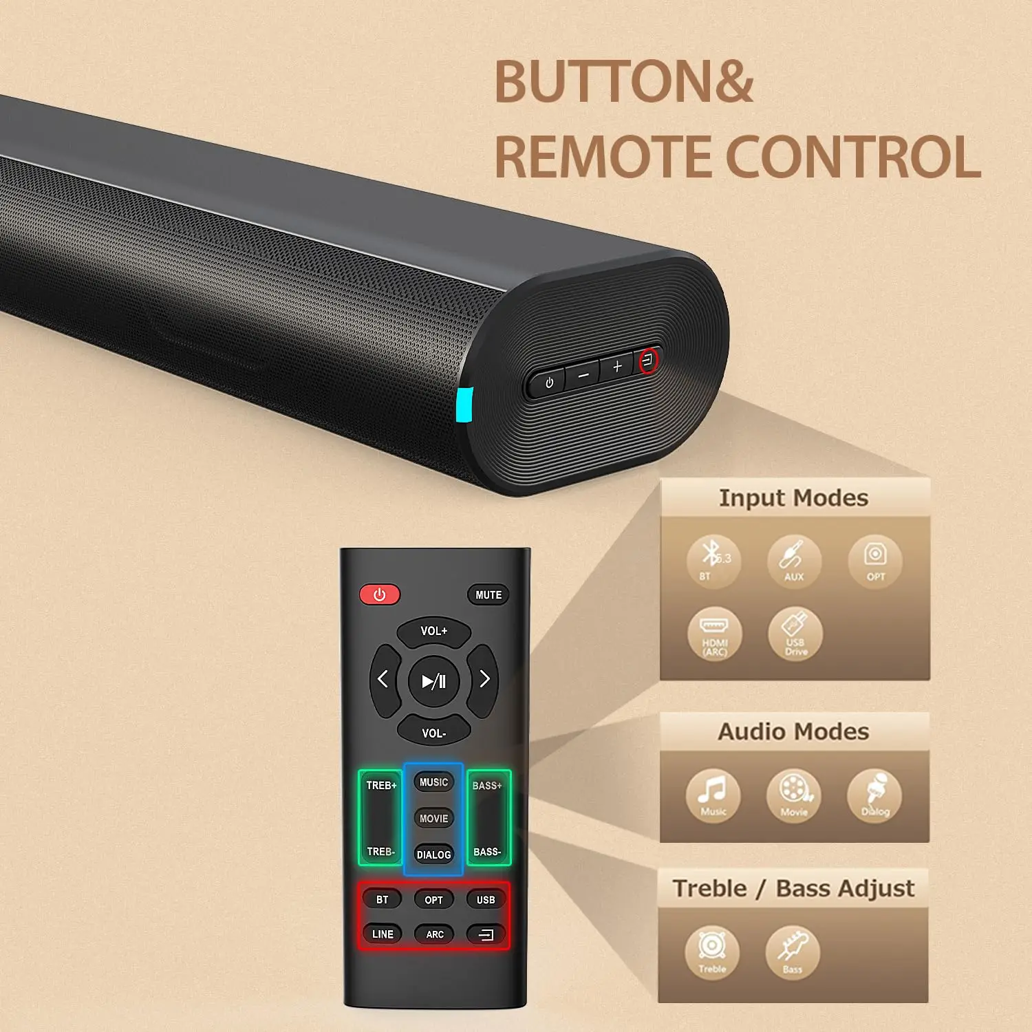 Barre de son home cinéma 40W,  - Smart Home Mod avis et prix
